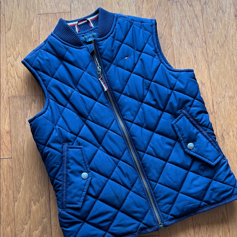 Tommy Hilfiger Navy Quilted Kids Vest